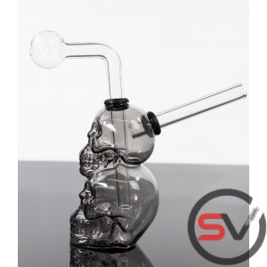 DOUBLE SKULL OIL BURNER 5inch